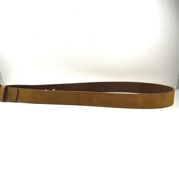 Timberland Leather Belt Mens 40 Tan Wheat Rugged Workwear Buckle - Picture 7 of 10